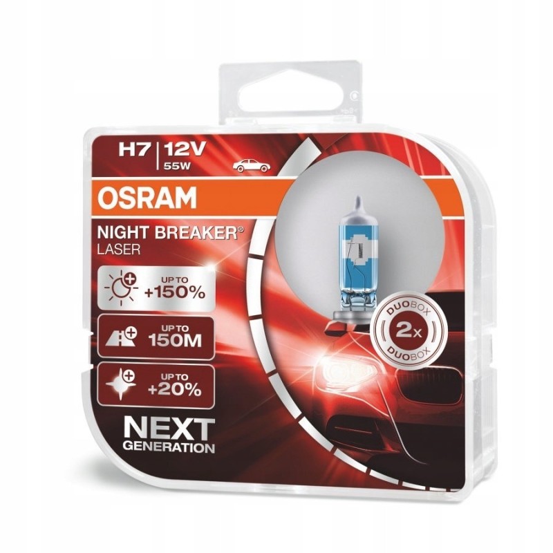 Żarówki OSRAM Night Breaker Laser +150% H7 DuoBox