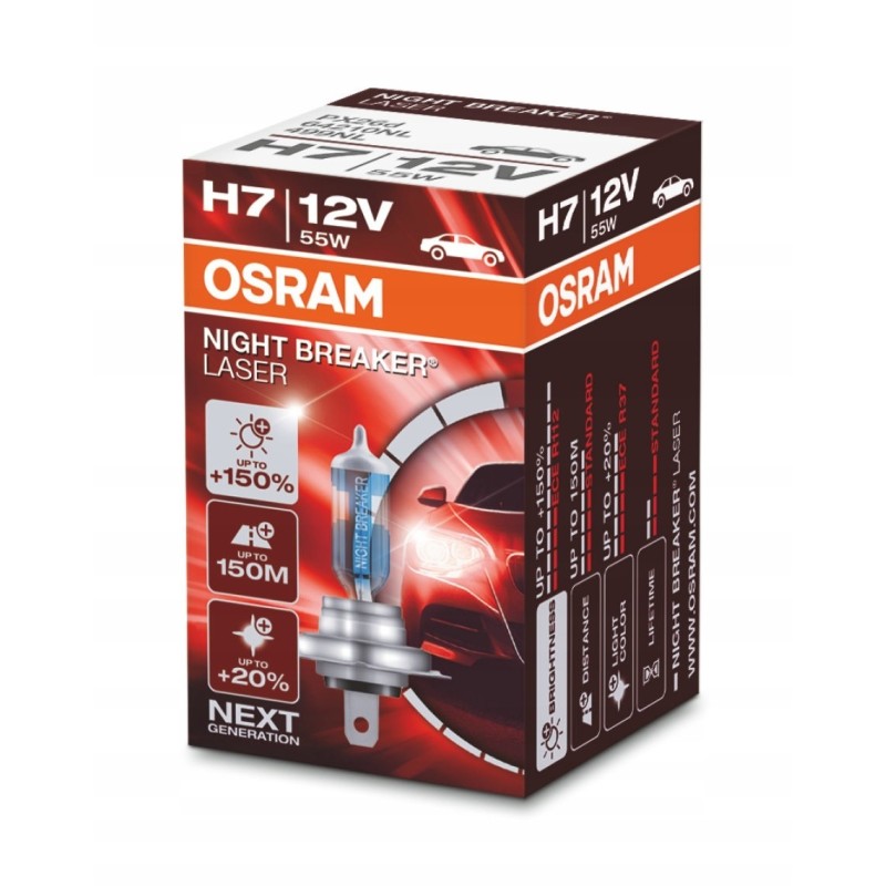Żarówka OSRAM Night Breaker Laser +150% H7 12V 55W