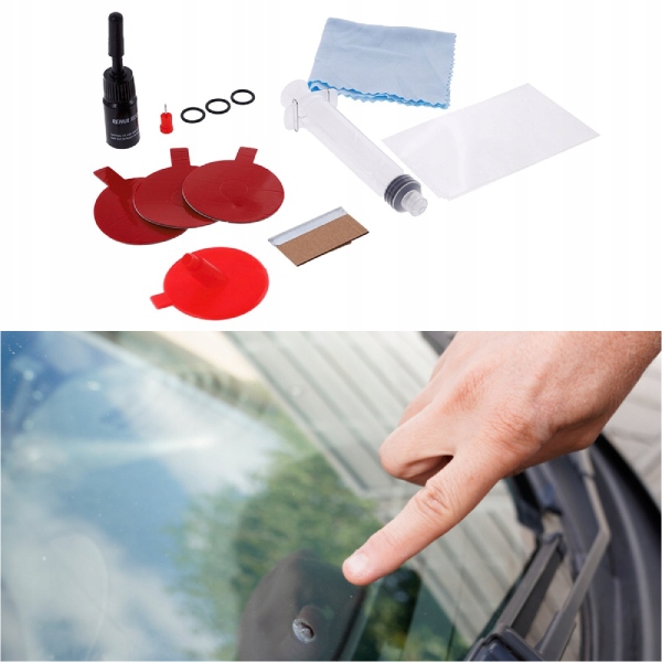 ZESTAW NAPRAWCZY SZYBY SAMOCHODOWEJ KLEJ ODPRYSKI