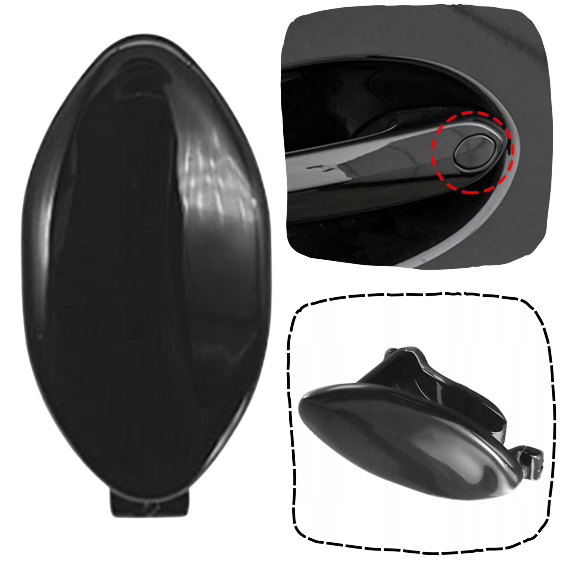 BMW 3 5 X3 X4 X5 X6 X7 czarna zaślepka klamki drzwi 51217489341