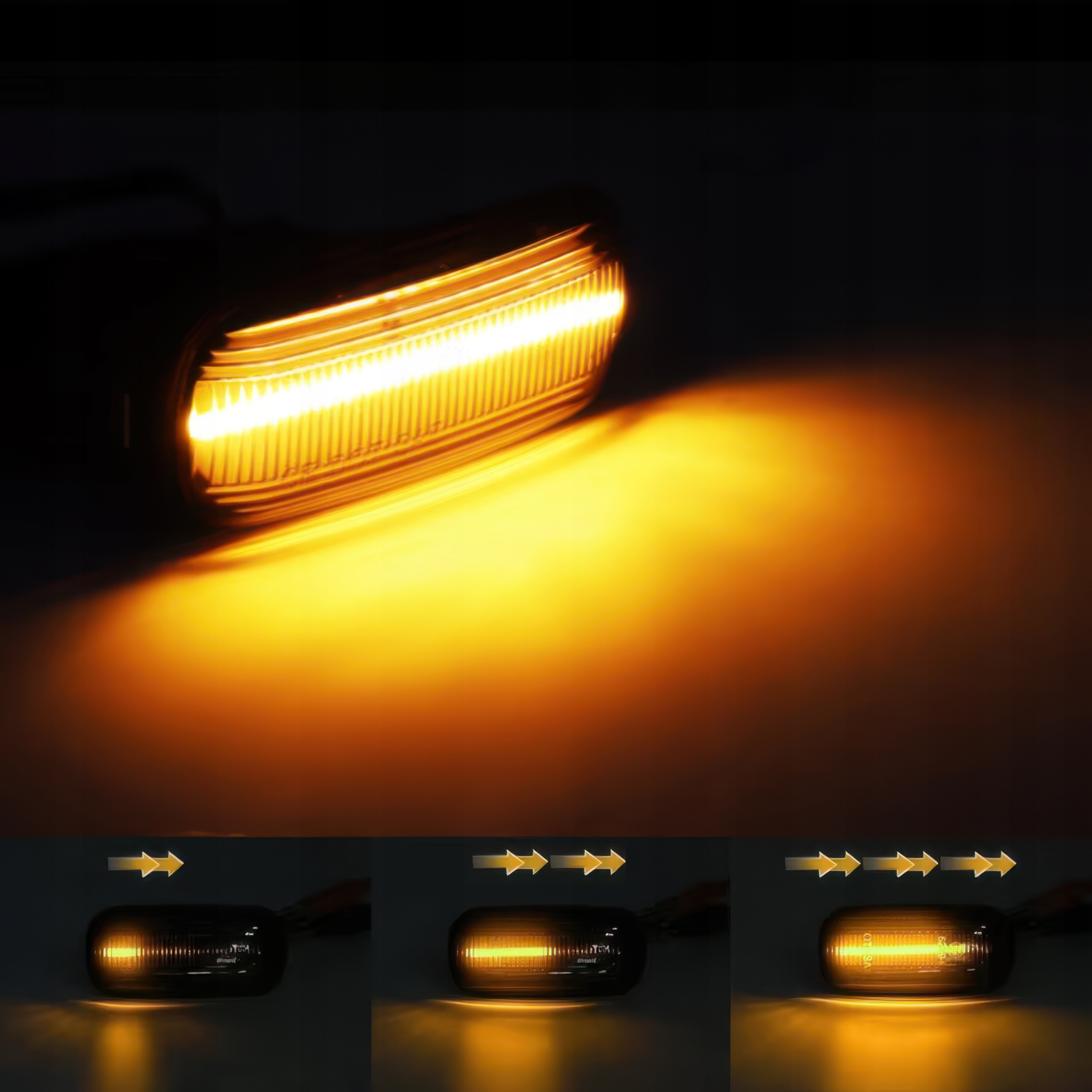 Dynamiczne Kierunkowskazy LED L + P KPL Migacze Audi A3 8P A4 B6 B7 A6 C6 - obrazek 7
