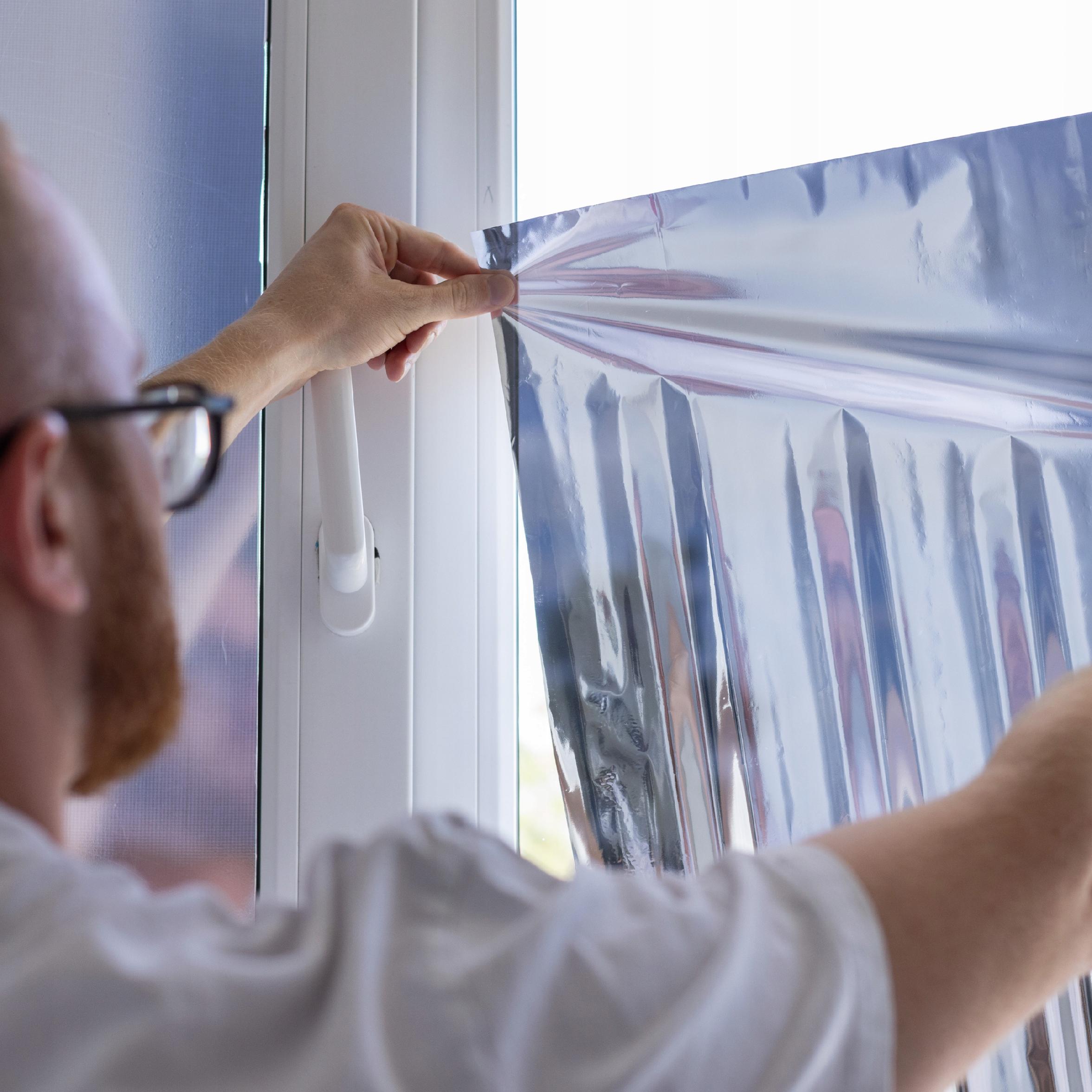 Folia Do Oklejania Szyb Okleina Szyb Lustro Weneckie Srebrna 85% - obrazek 10