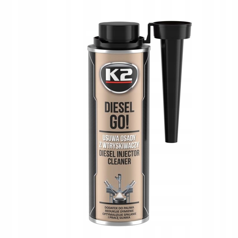 K2 DIESEL GO! Dodatek do Paliwa Czyści Wtryskiwacze Usuwa Osady 250ml