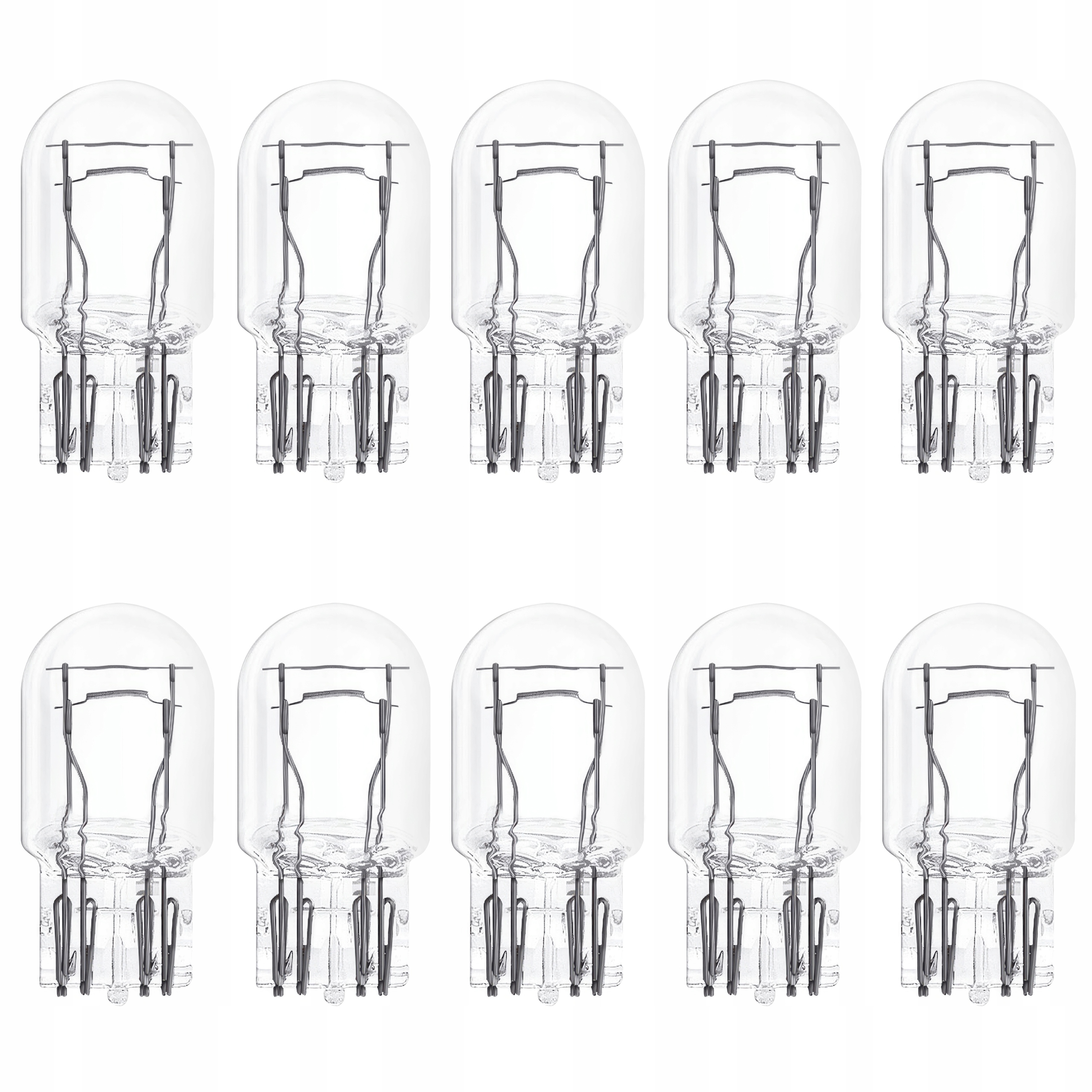 10x ŻARÓWKA W21/5W 12V BIAŁA ŚWIATŁA POZYCYJNE STOPU WSTECZNE HOMOLOGACJA