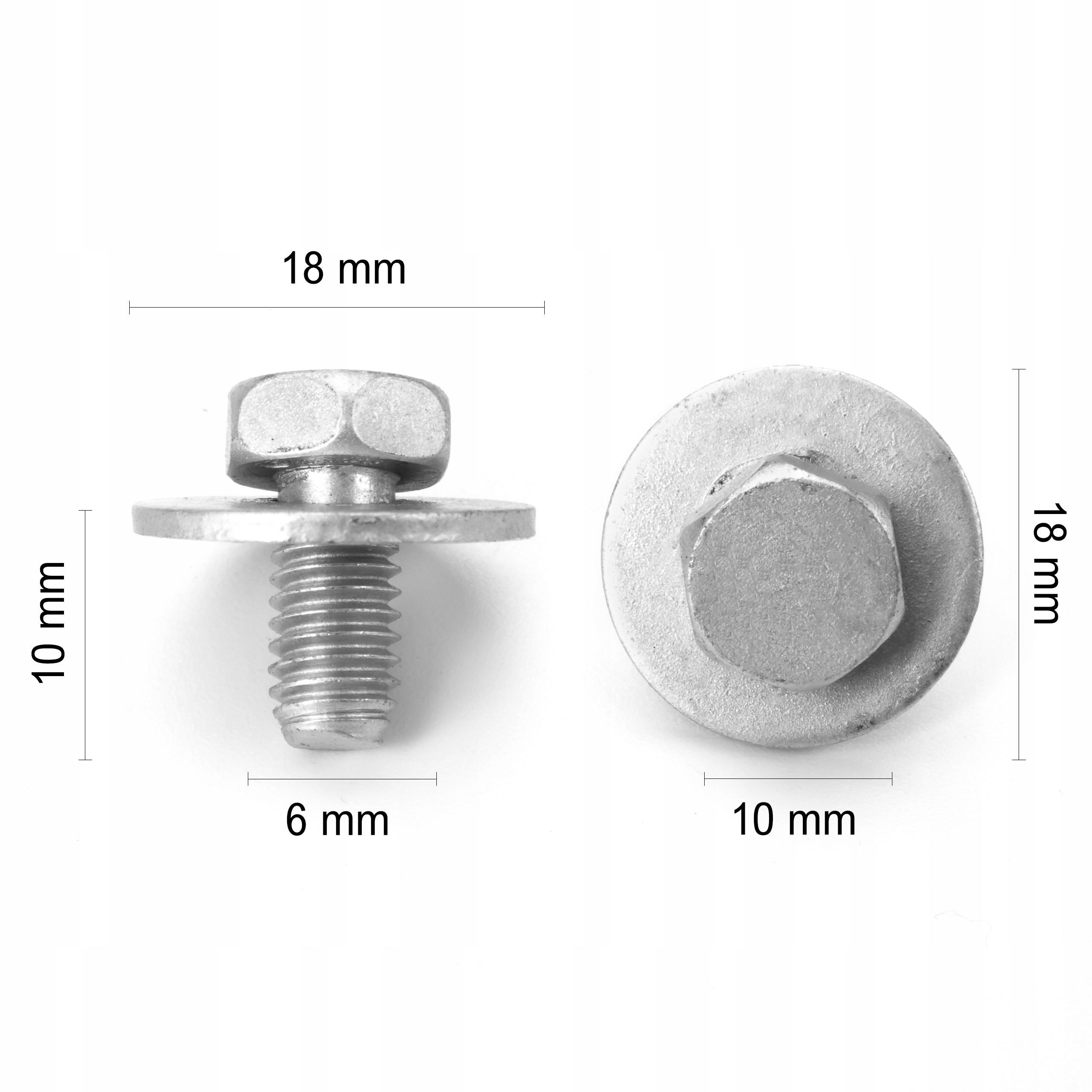 1x ŚRUBA WKRĘT MONTAŻOWY SPINKA M6 UNIWERSALNA - obrazek 5