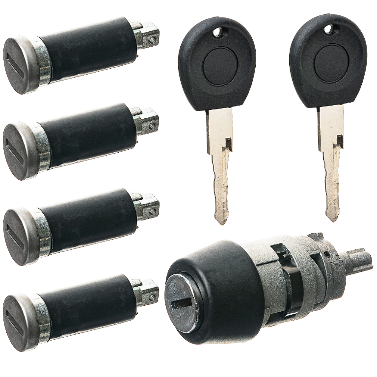 4x Wkładka Zamka Drzwi Stacyjka VW Transporter IV T4 1990-2003 Zestaw 7 EL