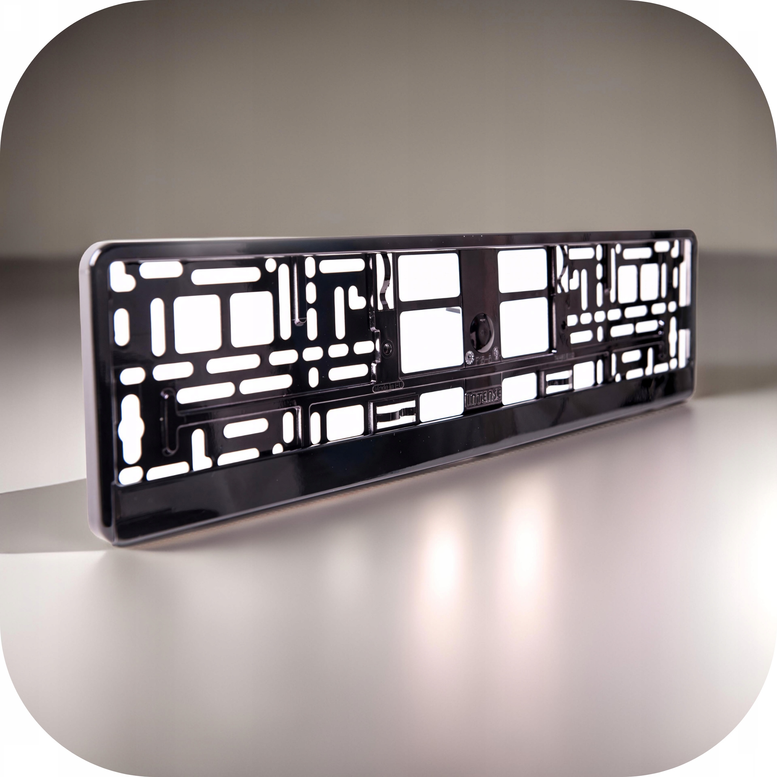 2x Ramka Tablicy Rejestracyjnej Metalizowana Czarna 2 sztuki - obrazek 2