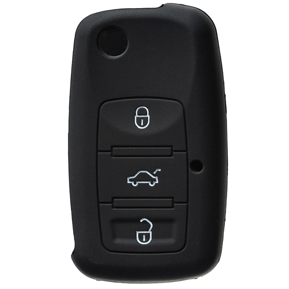 ETUI SILIKONOWE POKROWIEC OCHRONNY NA KLUCZYK VW SKODA SEAT CZARNY