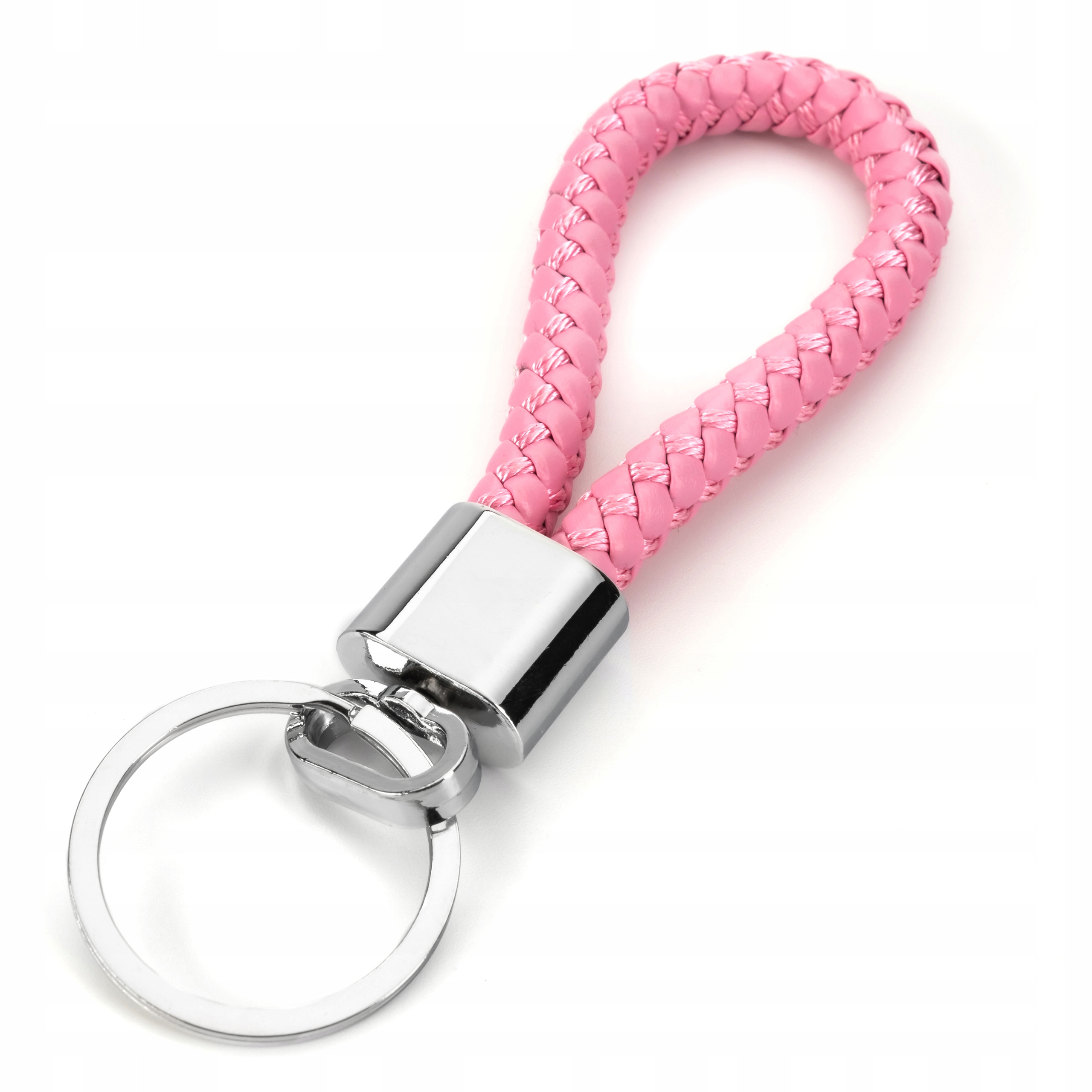 BRELOK NYLONOWY ZAWIESZKA SMYCZKA DO KLUCZY RÓŻOWY