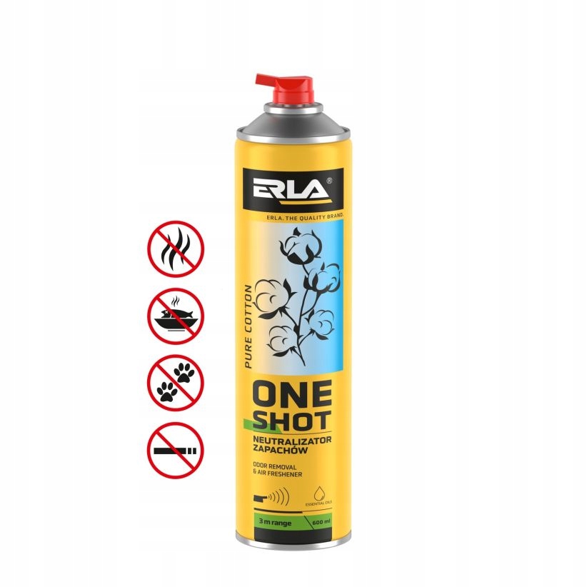 ERLA ONE SHOT PURE COTTON ODŚWIEŻACZ NEUTRALIZATOR - obrazek 3
