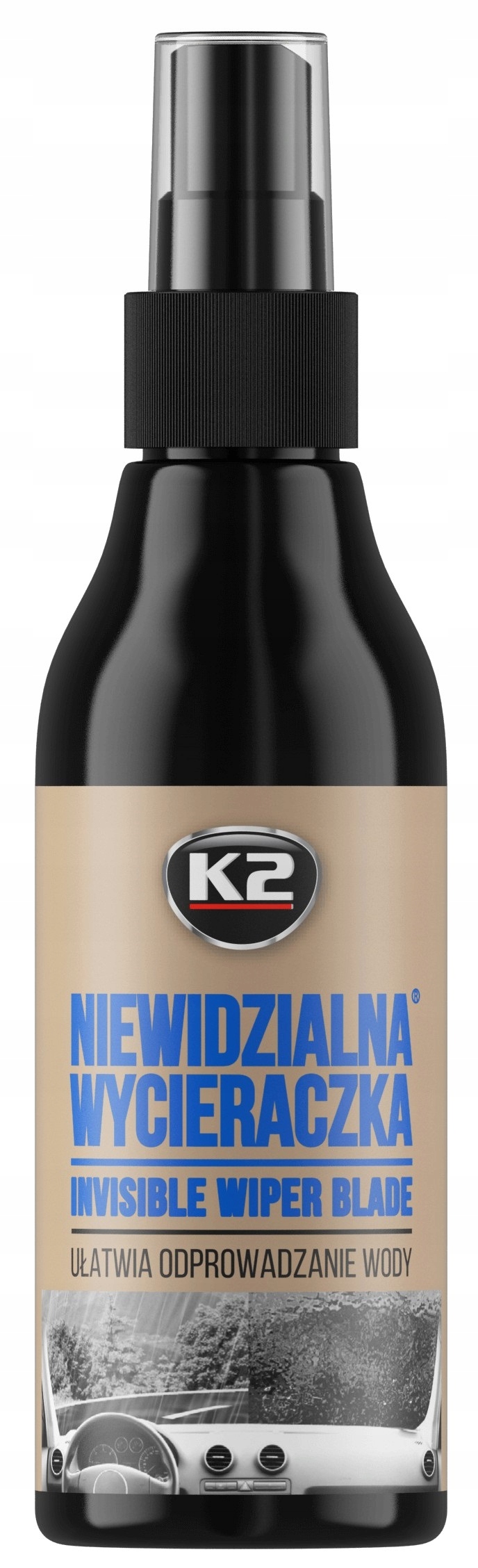 K2 NIEWIDZIALNA WYCIERACZKA 150 ML CZYSTA SZYBA