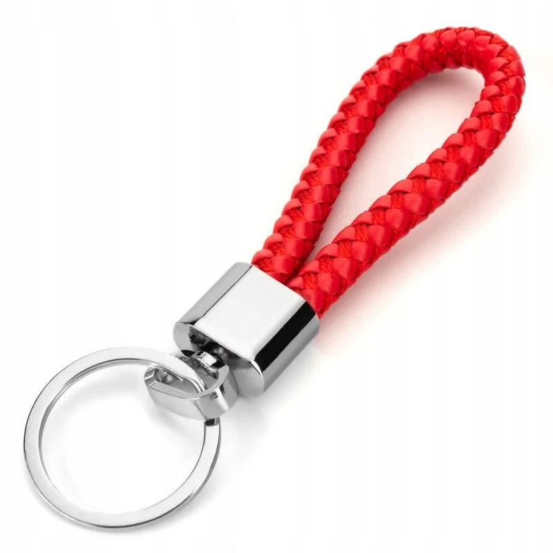 BRELOK NYLONOWY ZAWIESZKA SMYCZKA DO KLUCZY AUTA CZERWONY