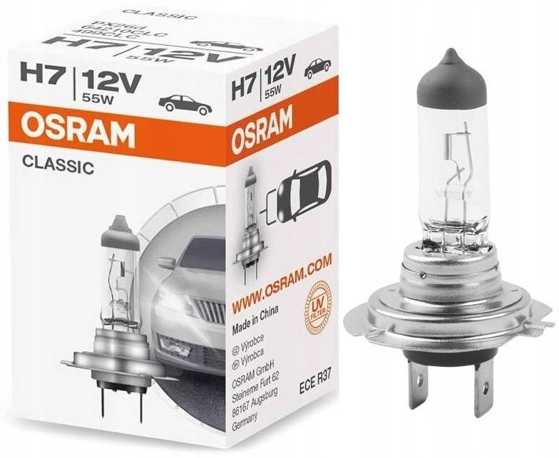 Żarówka OSRAM Classic H7 12V 55W PX26d JAKOŚĆ OS 64210CLC
