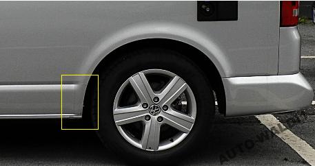 FOLIA OCHRONNA BŁOTNIKA PRAWA VW T5 03-14 NAKLEJKA - obrazek 2