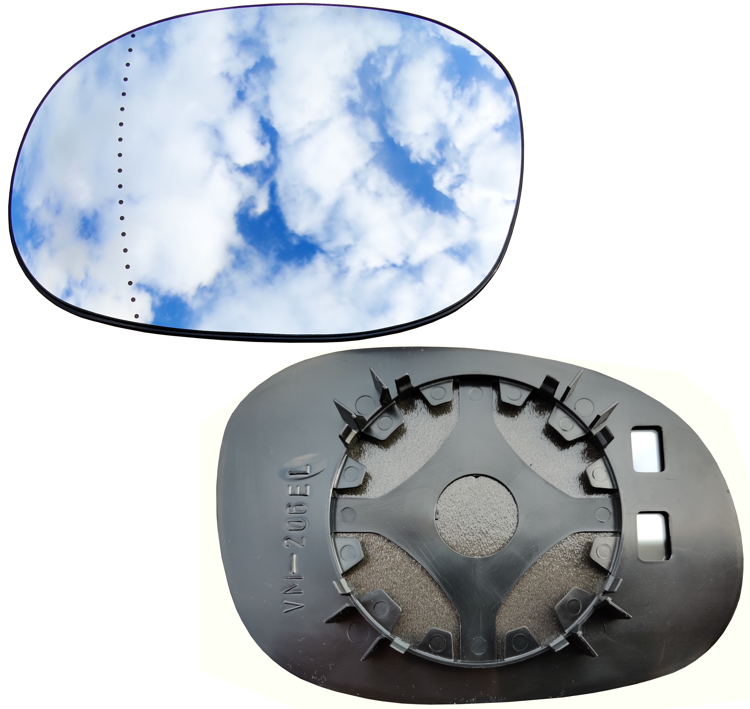 WKŁAD LUSTERKA LEWY PEUGEOT 206+ plus 1998-2012