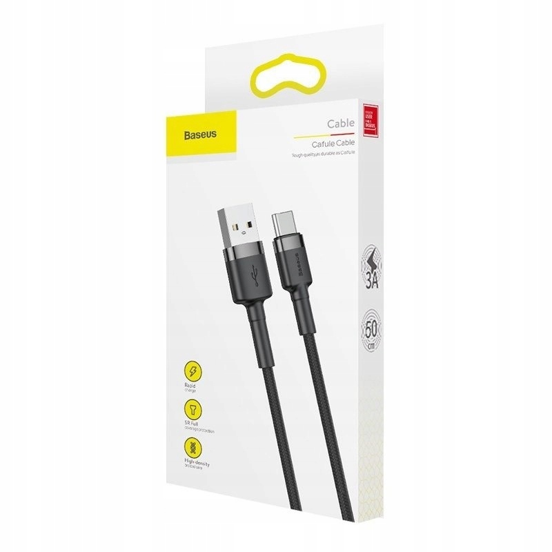 Kabel USB-C Type C Quick Charge Baseus QC3.0 2A Transfer i Ładowanie 3M - obrazek 11