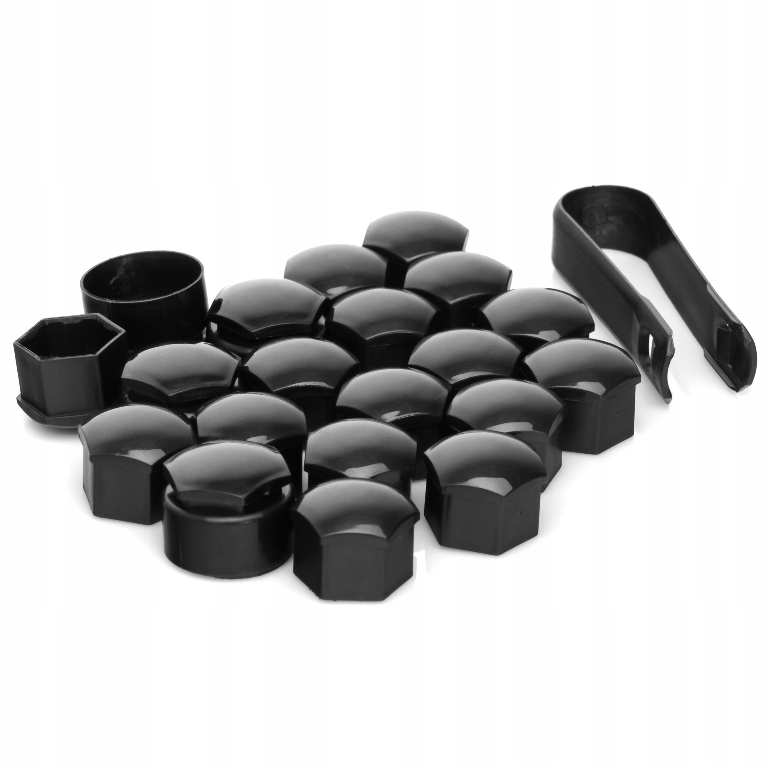 Nakładki Kapsle Zaślepki Kapturki Na Śruby Felg Kół 17mm 16+4SZT 4F0601173 - obrazek 2