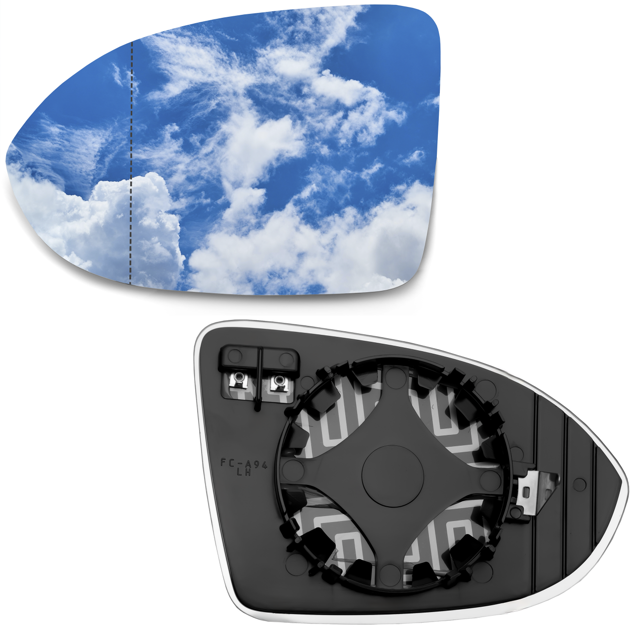 WKŁAD LUSTERKA LEWY VW PASSAT B8 2014- grzany