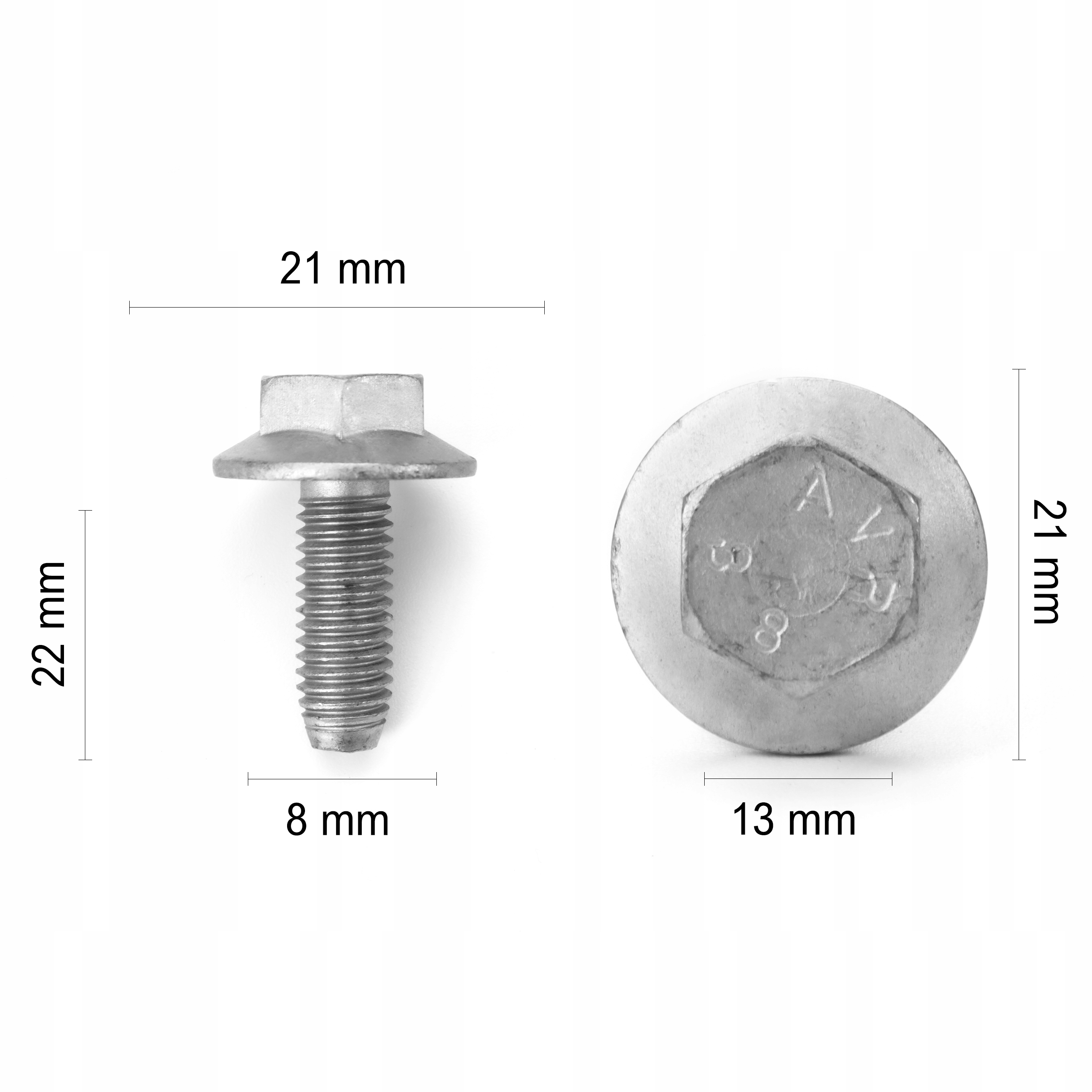 5x ŚRUBA WKRĘT MONTAŻOWY SPINKA M8 UNIWERSALNA VW - obrazek 6