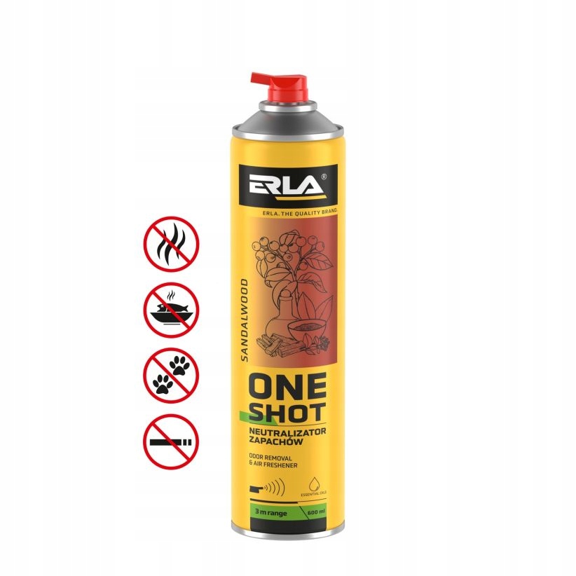 ERLA ONE SHOT SANDALWOOD ODŚWIEŻACZ NEUTRALIZATOR - obrazek 3