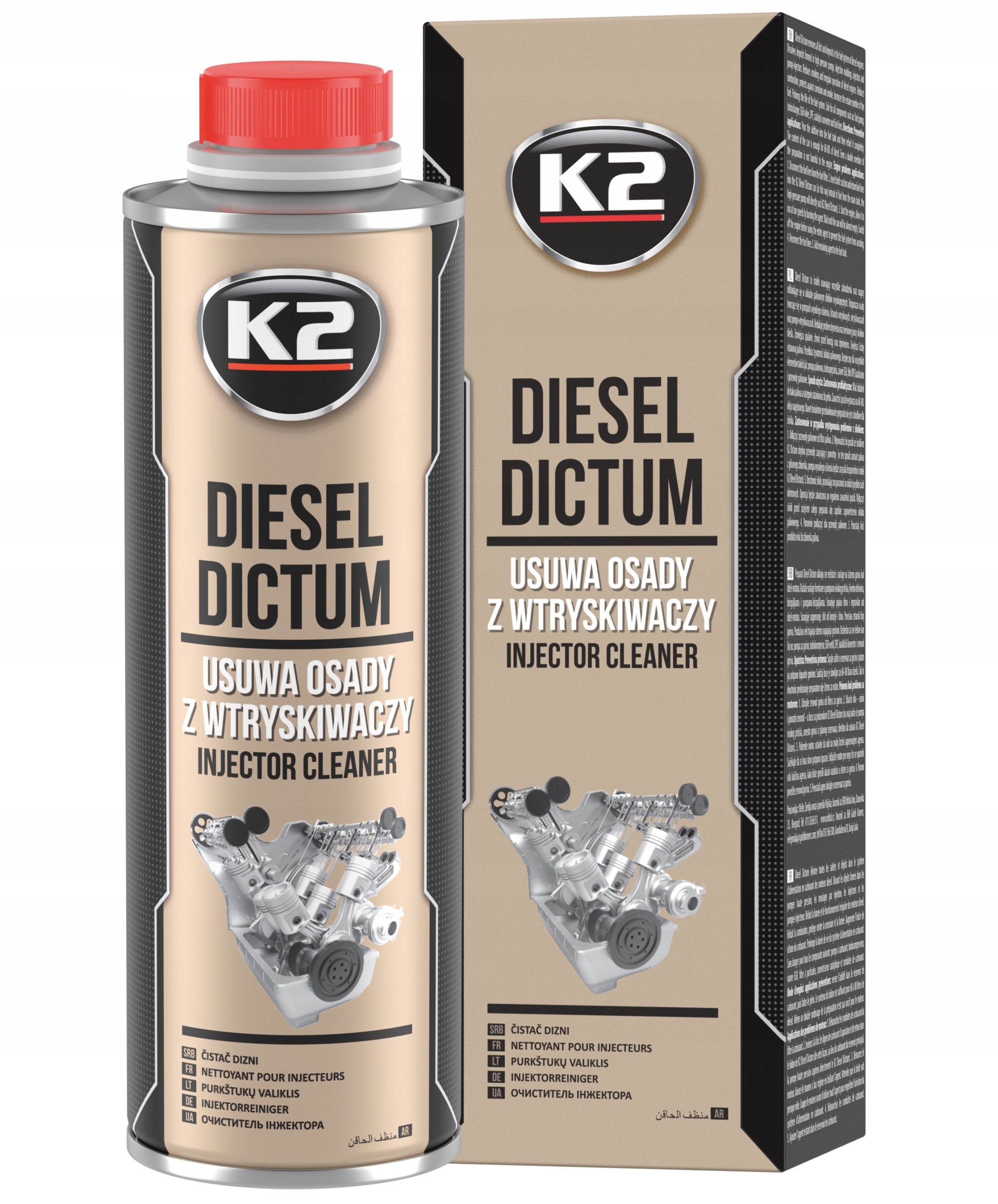 K2 DIESEL DICTUM Środek Do Czyszczenia Wtryskiwaczy Usuwa Osady 500 ml