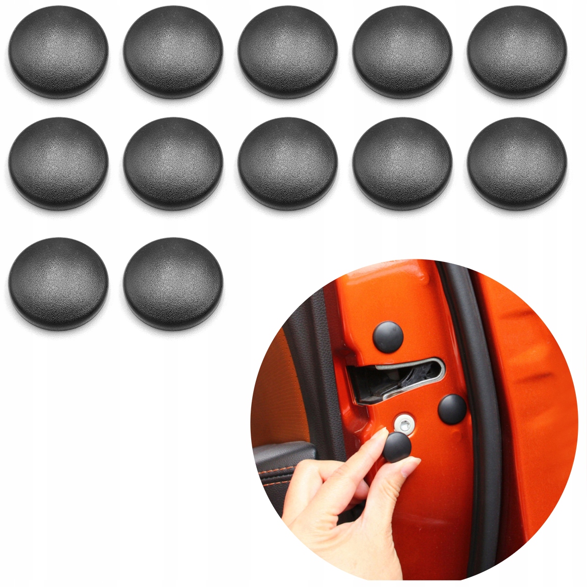 12x SPINKA NAKŁADKA NA ŚRUBY ZAMKA DRZWI KAROSERII