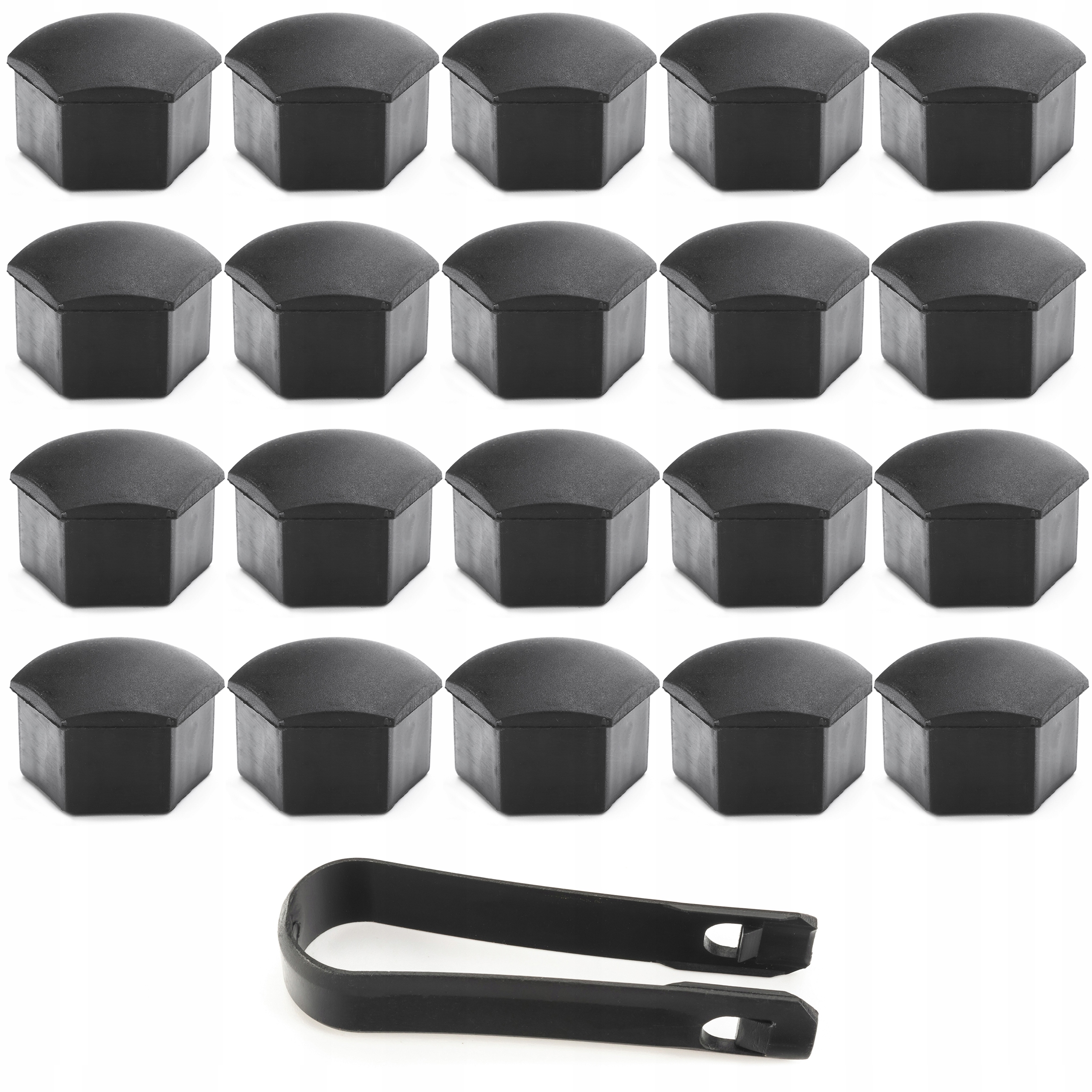 NASADKI NAKŁADKI NA ŚRUBY FELG 21 mm CZARNY MAT