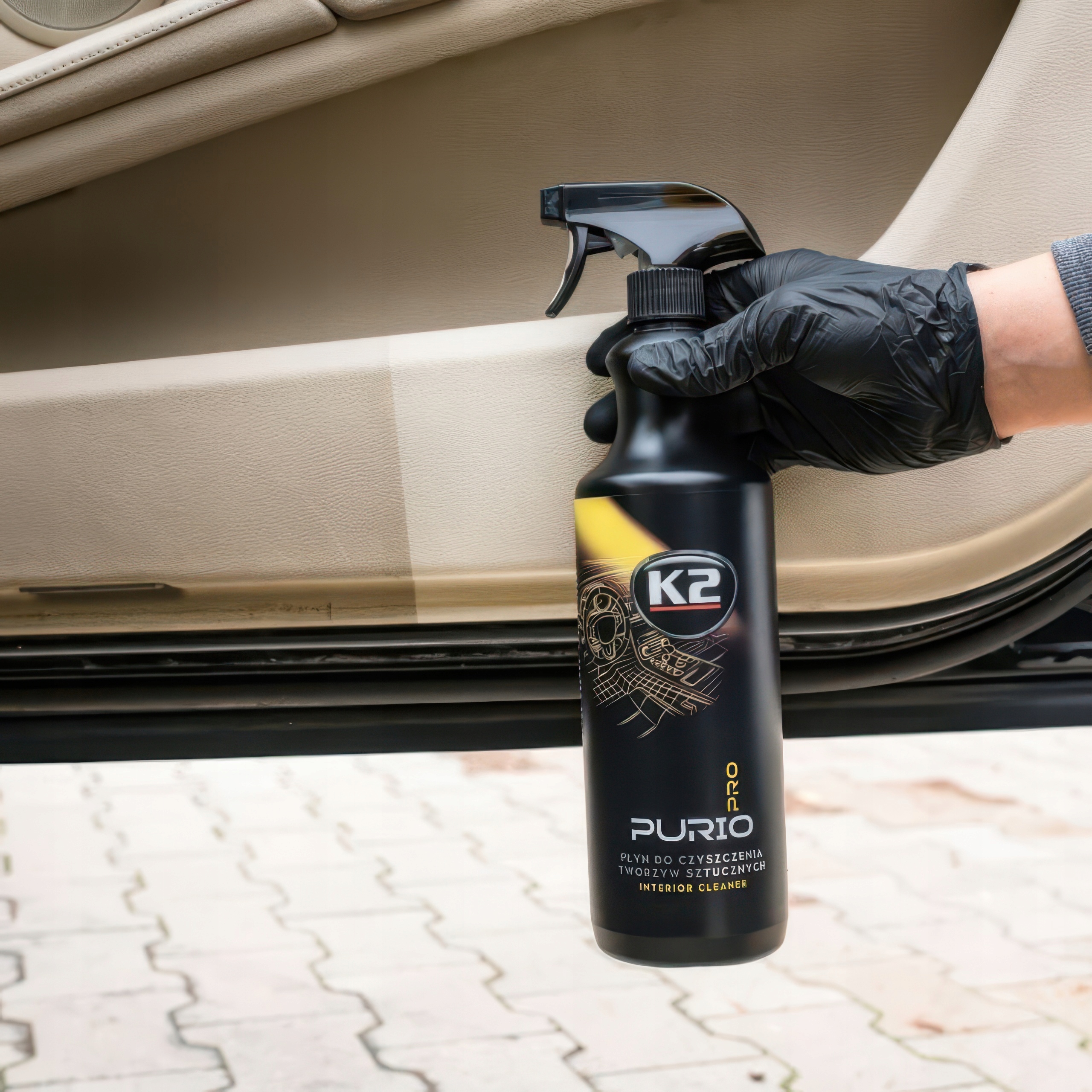 K2 PURIO PRO Interior Cleaner Czyszczenie Wnętrza Plastików 1L Atomizer - obrazek 8