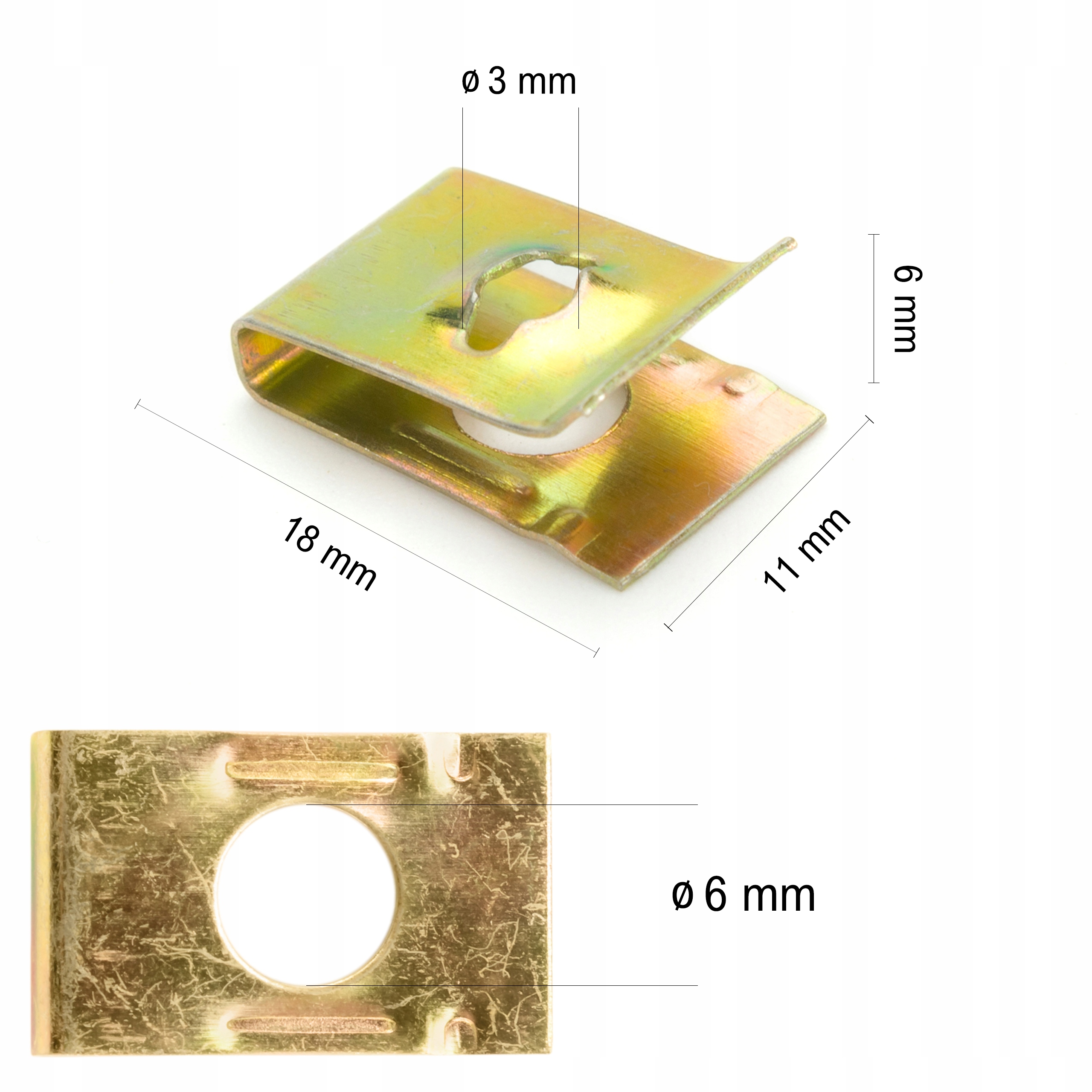 20x BLASZKA SPINKA MONTAŻOWA NADKOLE ZDERZAK OSŁON - obrazek 3