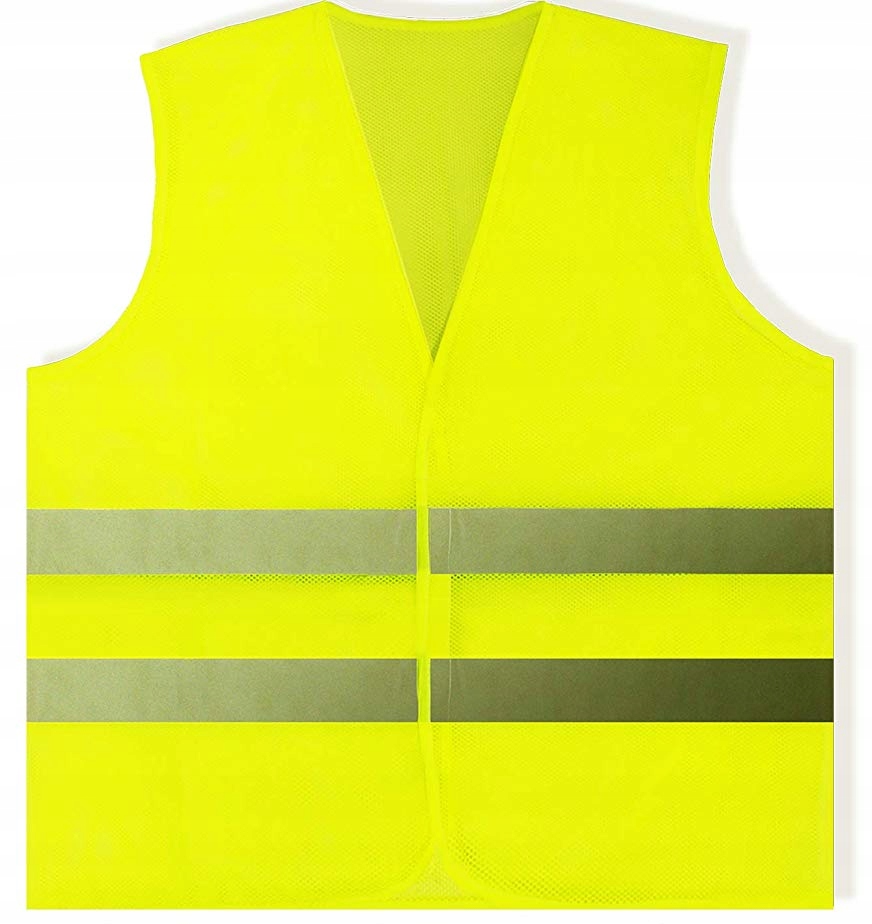 KAMIZELKA ODBLASKOWA DROGOWA ŻÓŁTA OSTRZEGAWCZA