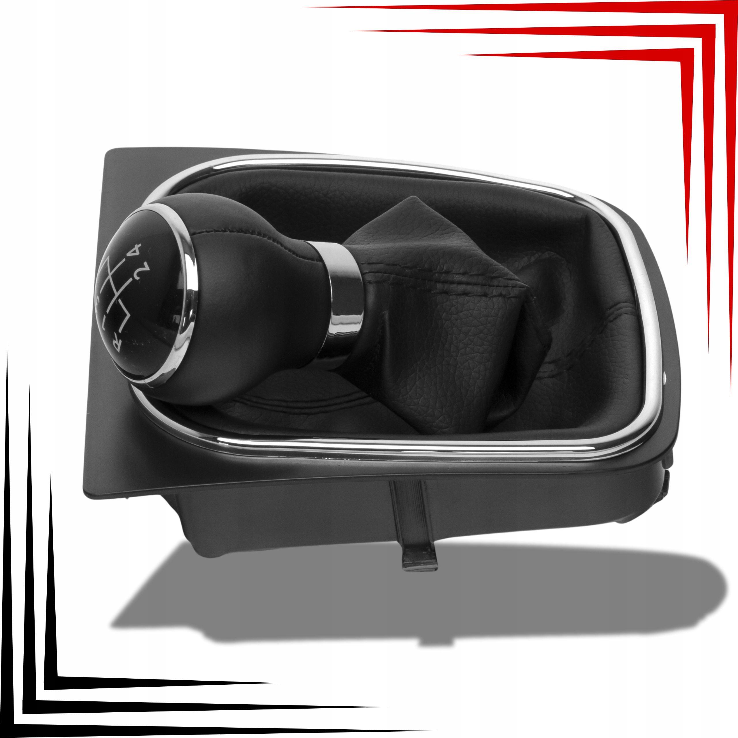 Gałka Zmiany Biegów Dźwignia + Mieszek Do Vw Golf 5 6 2003-2012 Skóra - obrazek 6