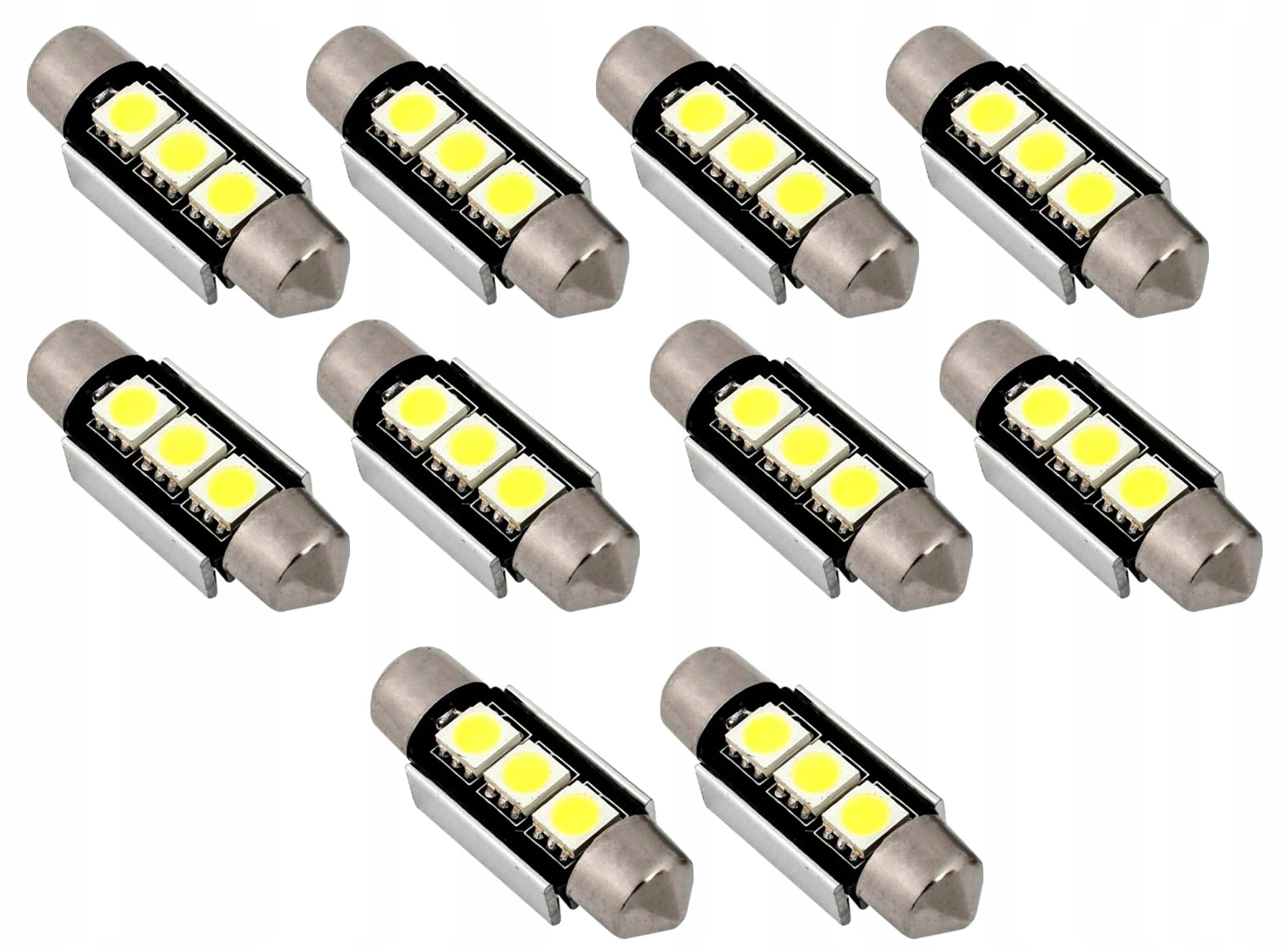 Żarówka C5W C10W 36mm LED 3SMD RURKA CANBUS 10 SZT