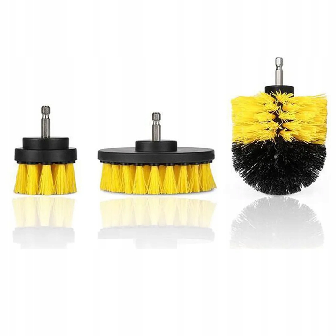 SZCZOTKI SPRZĄTAJĄCE DO CZYSZCZENIA NA WIERTARKĘ WKRĘTARKĘ PADY ZESTAW 3x - obrazek 5