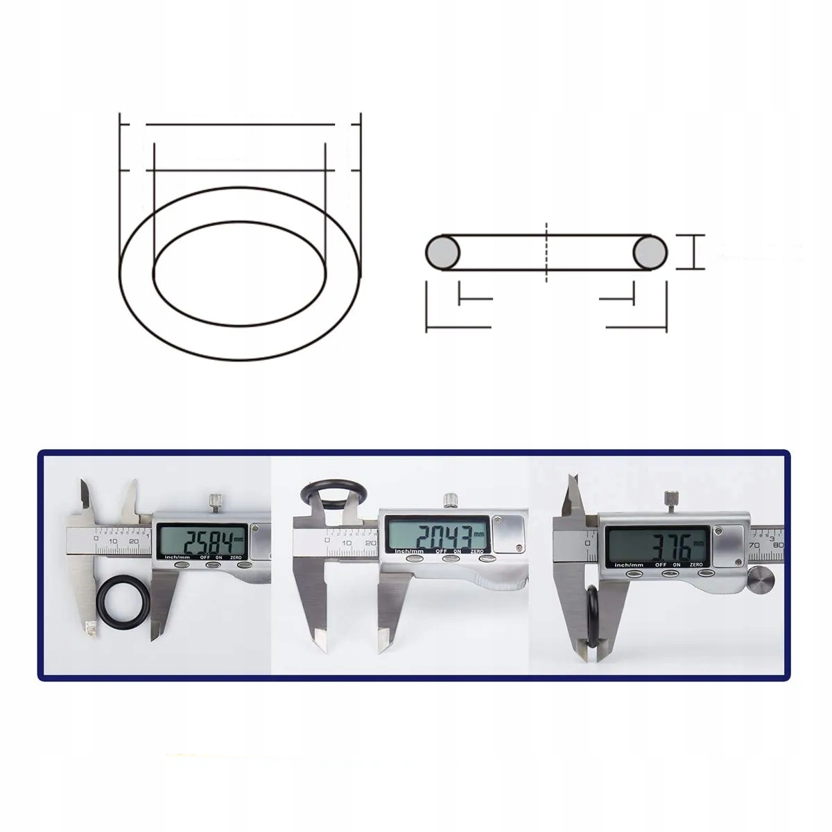 ORINGI USZCZELKI GUMKI ZESTAW ORINGÓW KASETKA 225 - obrazek 8
