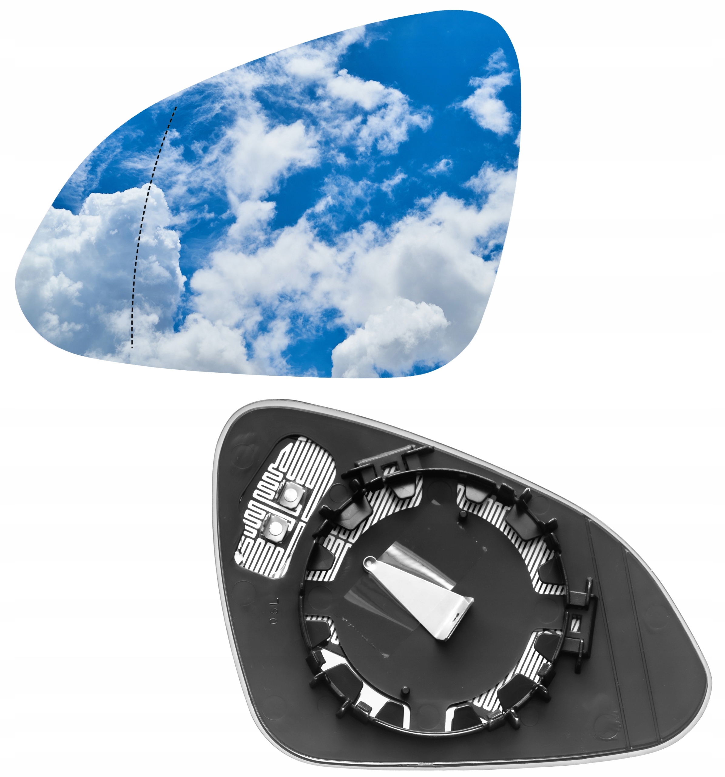 OPEL ASTRA 4 J SZKŁO PRAWE PRAWY WKŁAD LUSTERKA EL