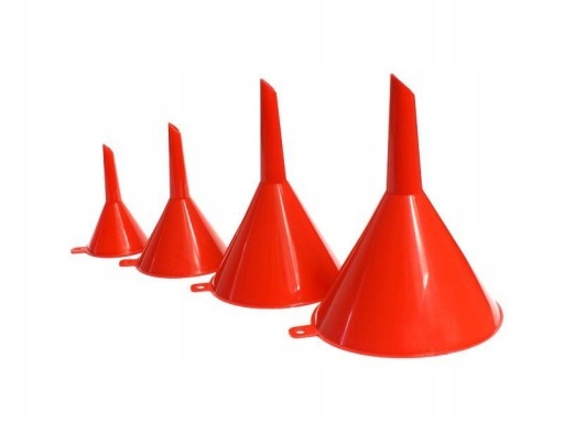 ZESTAW LEJKÓW 4w1 LEJEK DO WODY OLEJU PALIWA 4 SZT