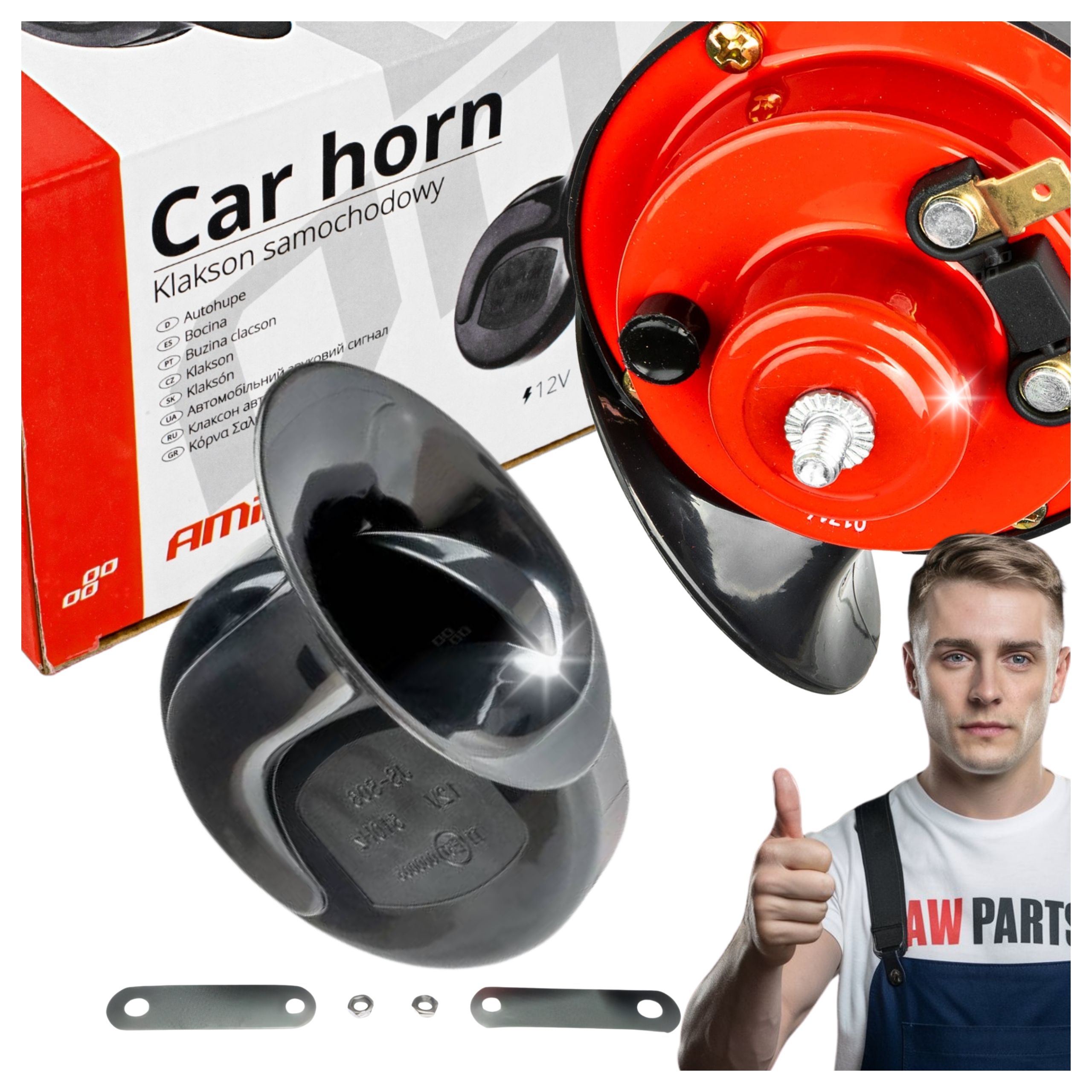 Fanfara KLAKSON sygnał dźwiękowy 12V 100DB Do Samochodu Motocykla GŁOŚNA