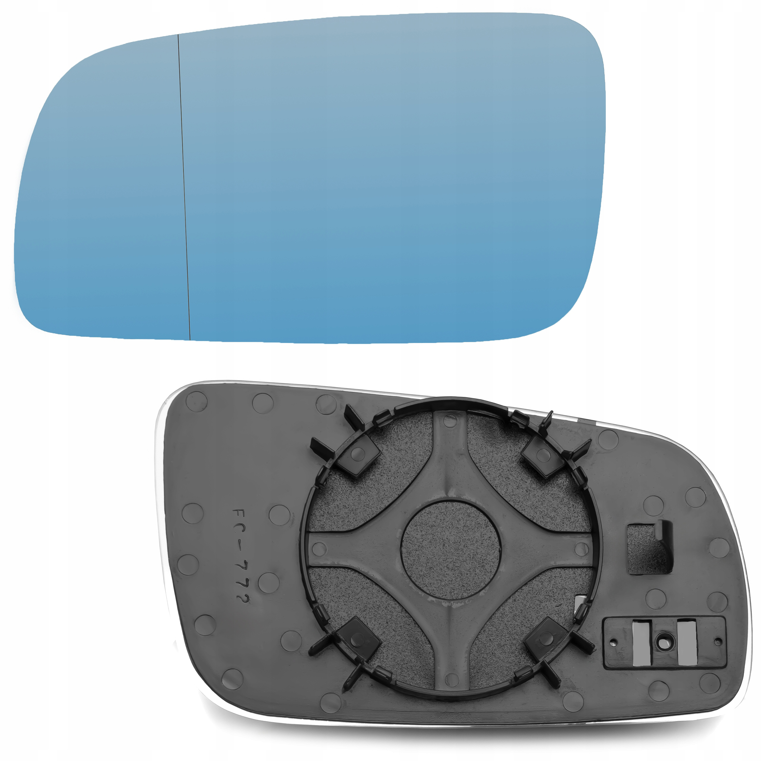 WKŁAD LUSTERKA LEWY NIEBIESKI GOLF IV BORA 97-2005