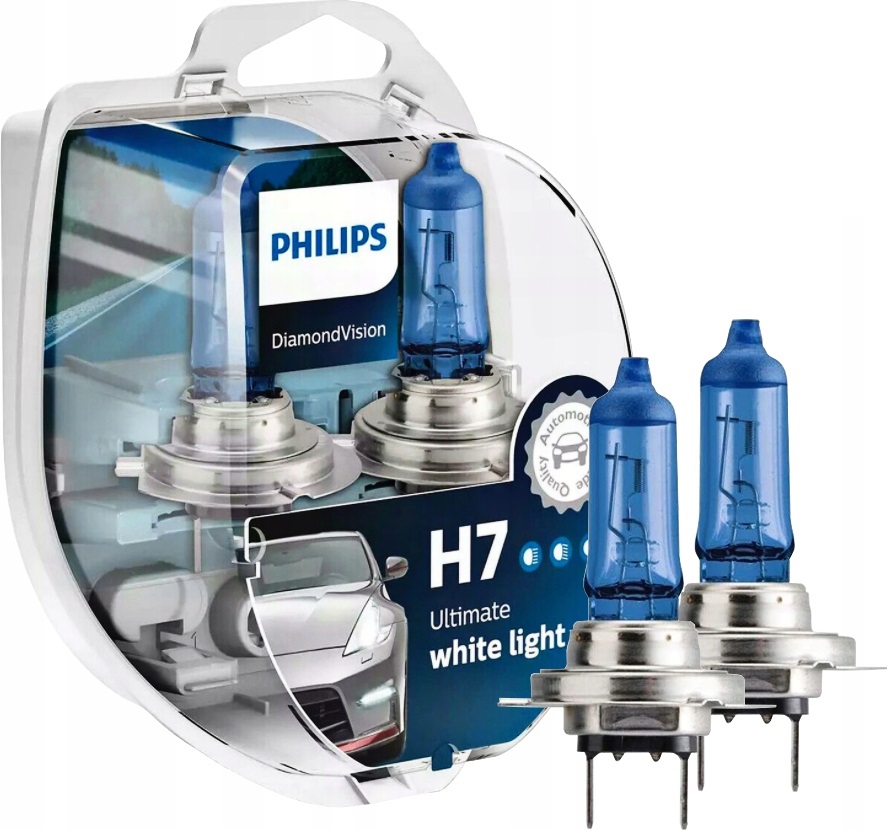 ŻARÓWKI PHILIPS DIAMOND VISION H7 WHITE 12V 55W