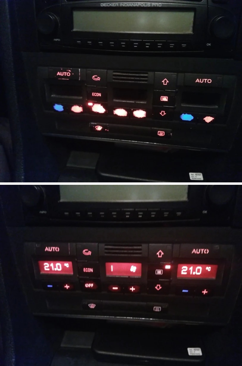 NAKLEJKI NAPRAWCZE NA PANEL KLIMY DO AUDI A4 B6 B7 - obrazek 6