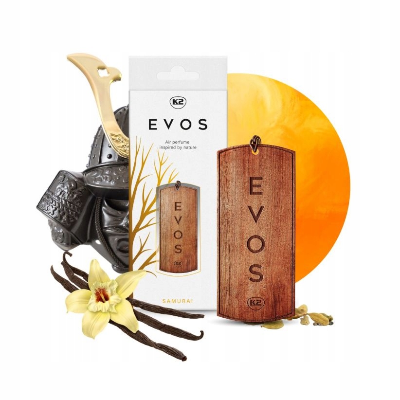 K2 EVOS SAMURAI ZAWIESZKA Z DREWNA ZAPACH DO AUTA - obrazek 3