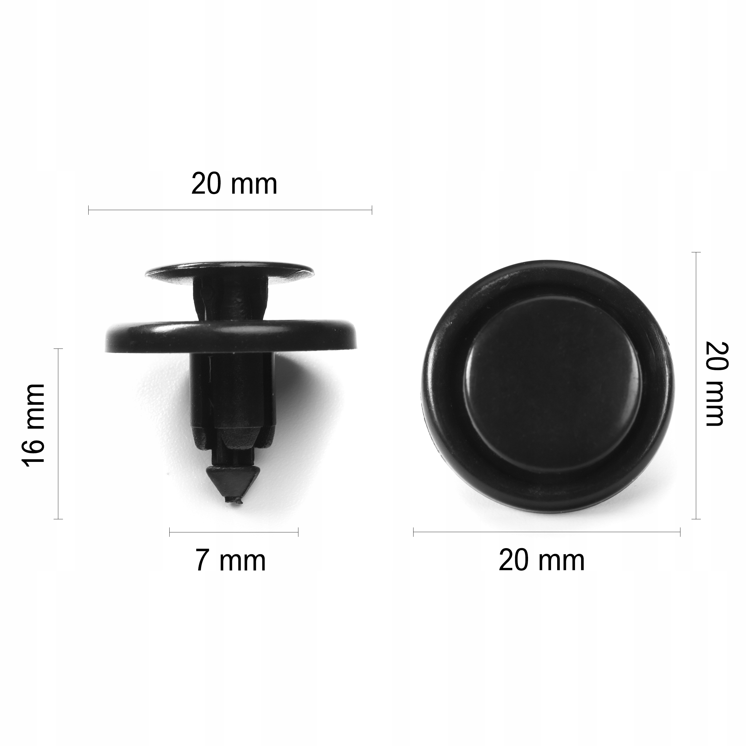 50x SPINKA KOŁEK NADKOLA OSŁONY TOYOTA LEXUS 7mm - obrazek 3