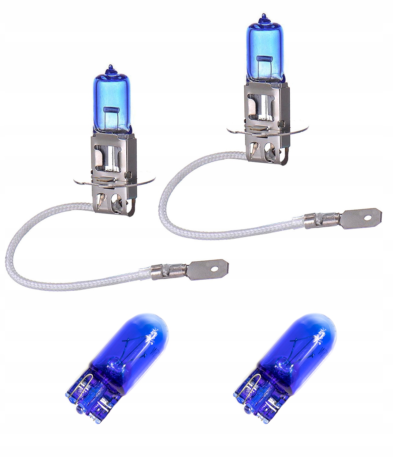 2x ŻARÓWKA H3 + W5W 12V 55W E4 KSENON ZIMNY BIAŁY