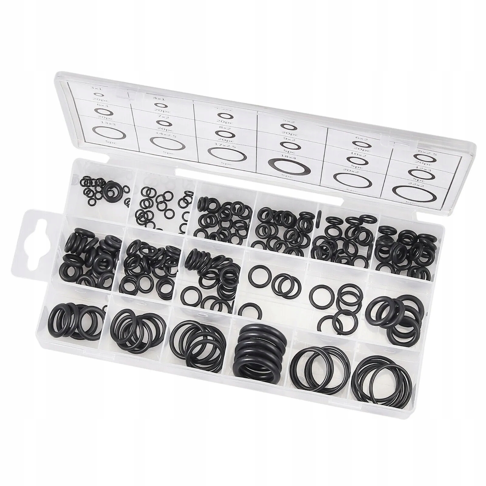 ORINGI USZCZELKI GUMKI ZESTAW ORINGÓW KASETKA 225 - obrazek 3