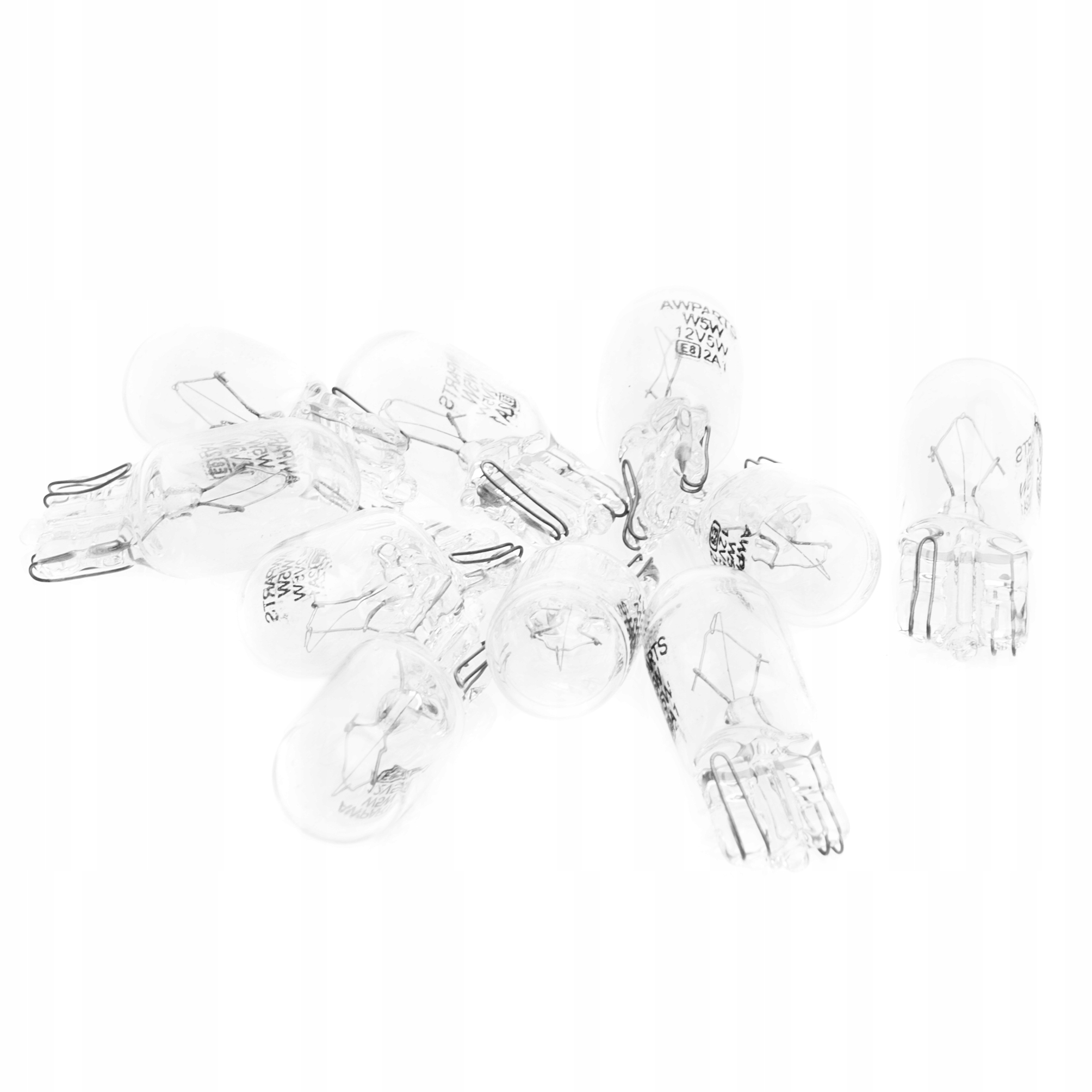 10x ŻARÓWKA W5W 12V BIAŁA ŚWIATŁA POZYCYJNE POSTOJOWE HOMOLOGACJA ECE E8 - obrazek 2