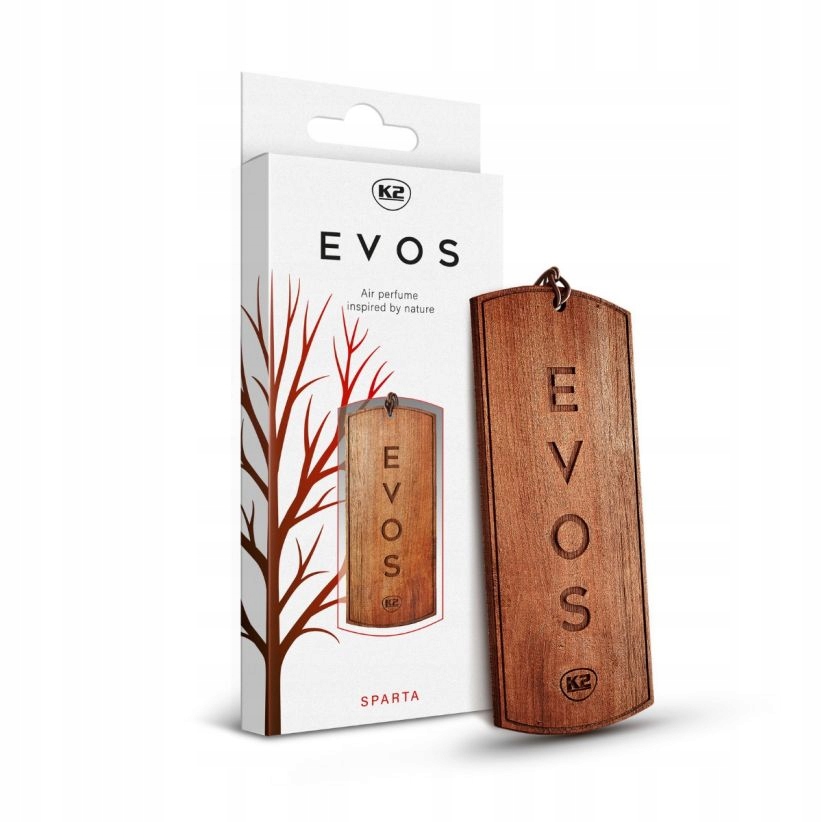 K2 EVOS SPARTA ZAWIESZKA Z DREWNA ZAPACH DO AUTA