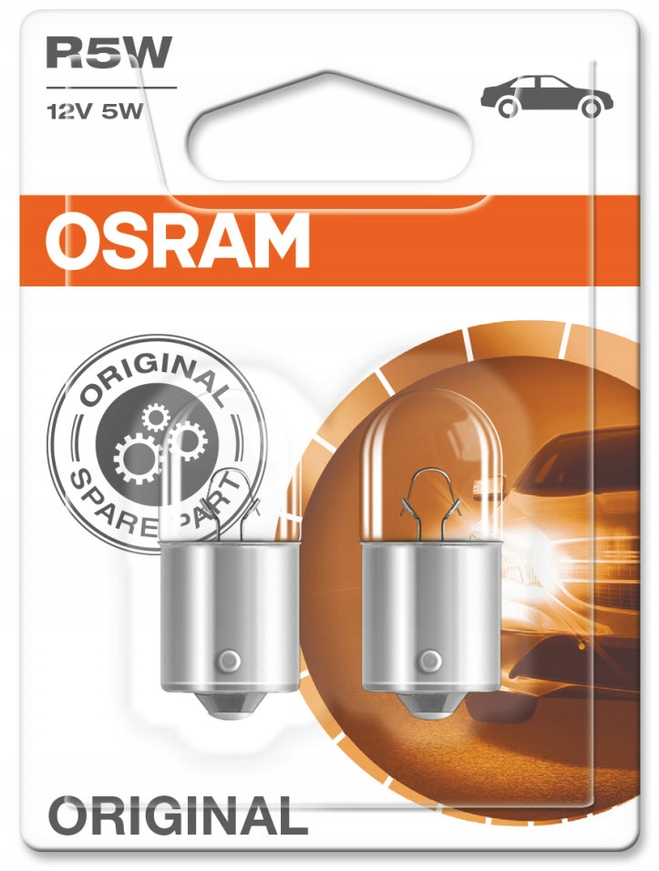 OSRAM ŻARÓWKI SAMOCHODOWE R5W 12V 5W BA15s 2 szt.