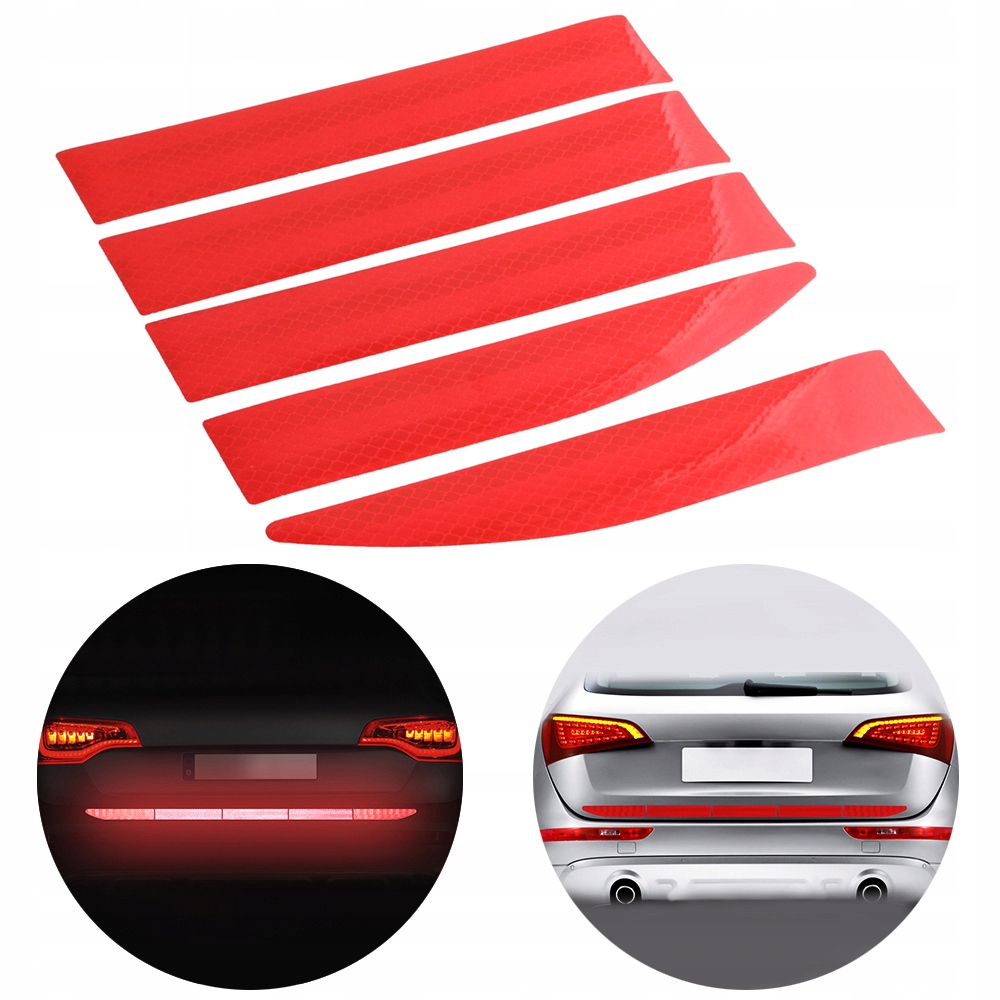 ODBLASKI NAKLEJKI ODBLASKOWE OSTRZEGAWCZE ZDERZAK