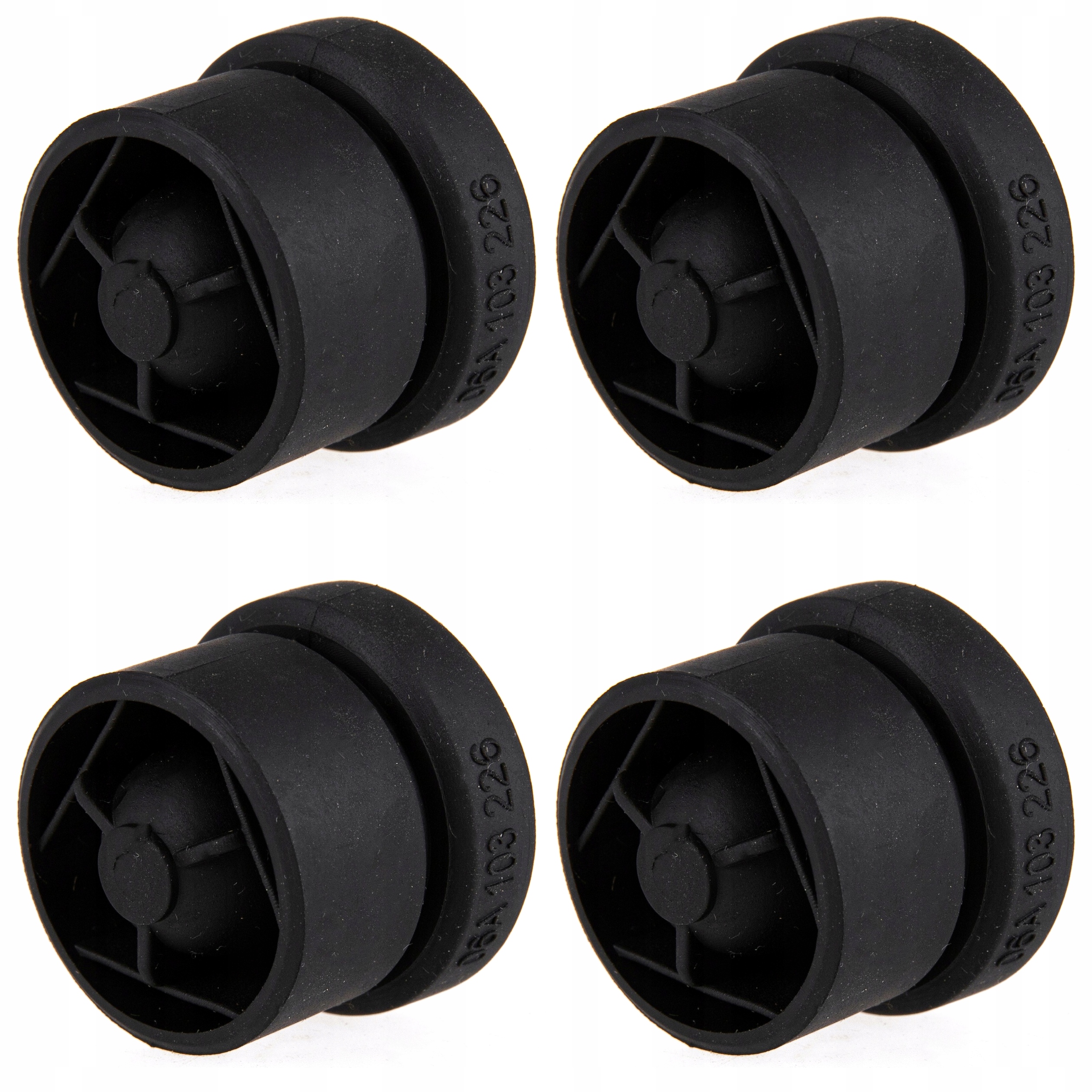 4x Guma 06A103226 Mocowanie Pokrywy Silnika Osłony Górnej VW Audi Skoda