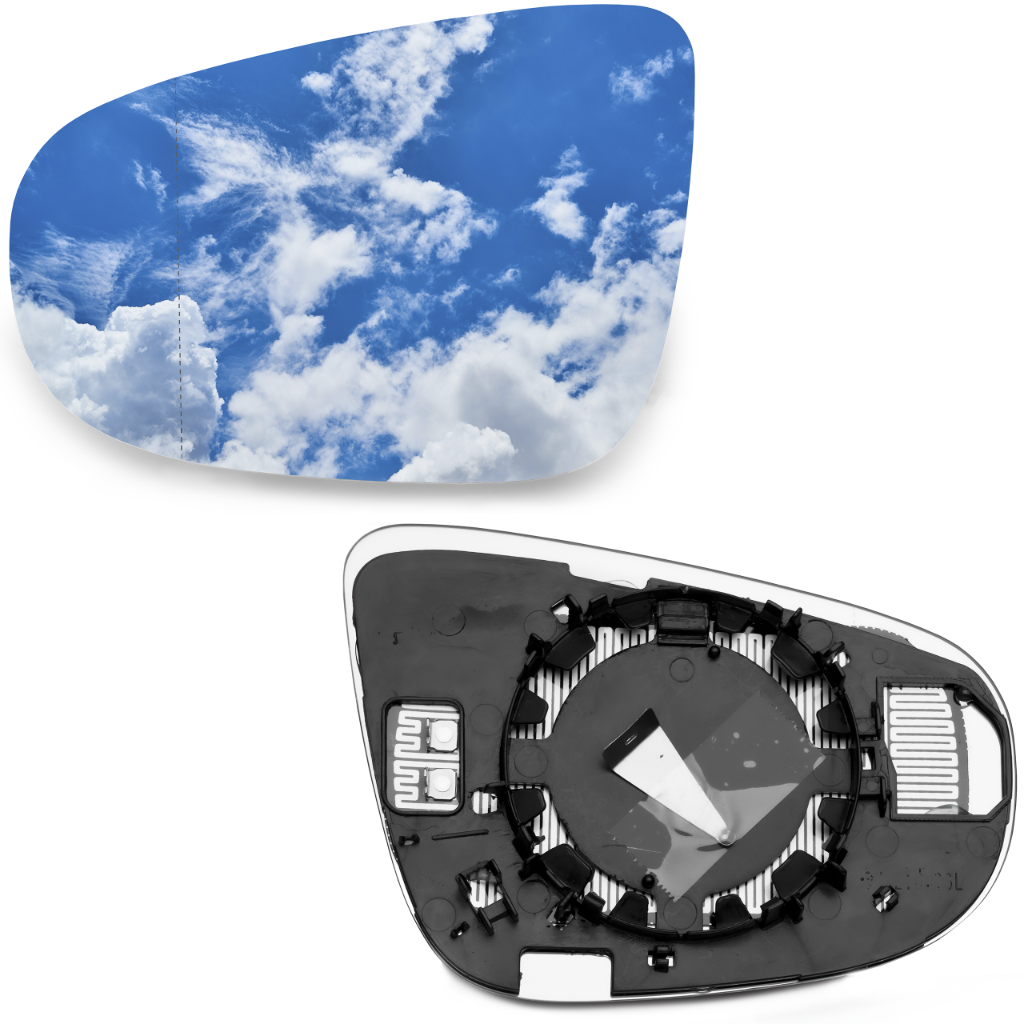 WKŁAD LUSTERKA LEWY GOLF VI TOURAN 08-2014 GRZANY